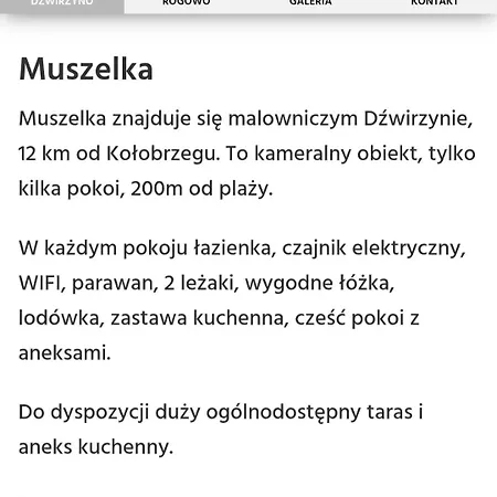 Muszelka Kwatera prywatna *